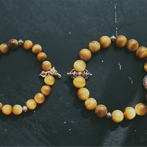 tiger eye stone lovers bracelet to ward off evil